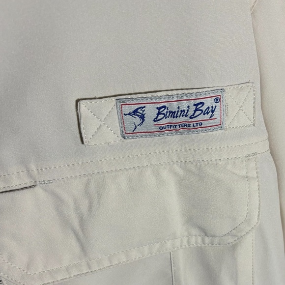 *NWT* Bimini Bay Outfitters Mens Vented Long Sleeve Fishing Shirt Beige 3XL - Picture 5 of 11